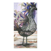 Gallo abstracto tarjeta fotografica personalizada
