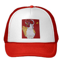 GALLO AMARILLO BLANCO DEL CUENTO GORRO DE CAMIONERO