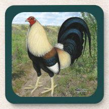 Gallo de pelea de la carretera nacional posavasos