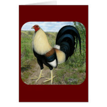 Gallo de pelea de la carretera nacional felicitación
