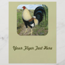 Gallo de pelea de la carretera nacional tarjeton