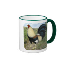 Gallo de pelea de la carretera nacional taza de café
