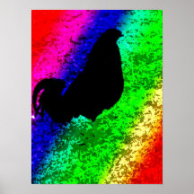 Gallo del arco iris posters
