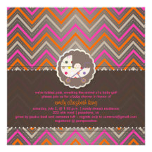 Galón/rosa de PixDezines+naranja/bebé shower/DIY Invitación Personalizada