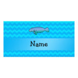 Galones conocidos personalizados del azul del mana tarjetas con fotos personalizadas
