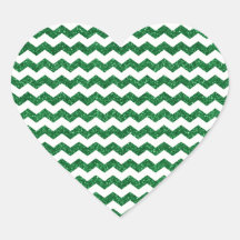 Galones verdes del brillo pegatinas corazon personalizadas