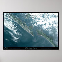 Galveston, Tejas del poster del satélite del espac