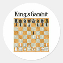 Gambit de rey pegatinas redondas