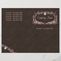 Gamuza marrón del rosa de la joyería del diamante  flyer personalizado