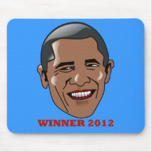 Ganador 2012 de presidente Barack Obama Tapete De Raton