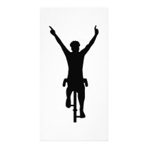 Ganador del ciclista tarjetas fotograficas 