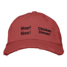 ¡Ganador! ¡Ganador! ¡Cena del pollo! Gorra De Béisbol Bordada