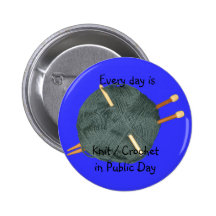 Ganchillo de punto en público pins