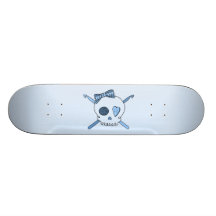 Ganchos del cráneo y de ganchillo (fondo de los az patin personalizado