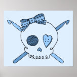 Ganchos del cráneo y de ganchillo (fondo de los az posters