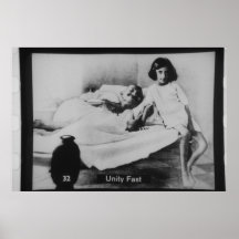 Gandhi que ayuna con Indira Posters