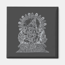 Ganesh: Dios del éxito (plata) Iman De Frigorífico