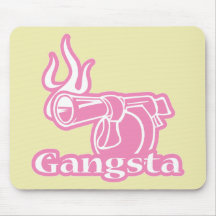 Gangsta - arma rosado del gángster tapetes de raton
