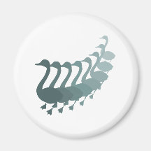 Gänse geese kühlschrankmagnet