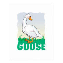 Ganso amistoso del niño postal