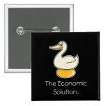 ganso con la solución económica del huevo de oro pins