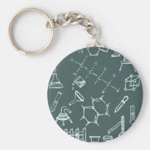 Garabatos químicos del equipo de laboratorio llaveros personalizados
