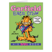 Garfield come la tarjeta de nota del cuervo tarjetas