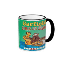 Garfield derrama la taza de las habas tazas