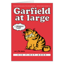 Garfield en la tarjeta de nota grande tarjetas