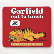 Garfield hacia fuera a almorzar Mousepad alfombrillas de raton 