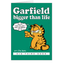 Garfield más grande que tarjeta de nota de la vida tarjetas