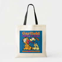 Garfield toma el suyo lame la bolsa de asas bolsas