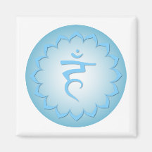 Garganta Chakra - azul claro Iman De Nevera