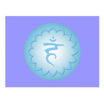 Garganta Chakra - azul claro Tarjetas Postales