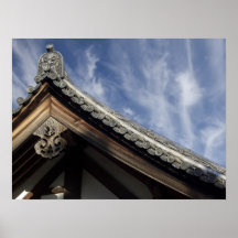 Gargoyle del tejado del templo de Toshodai-ji - Na Posters