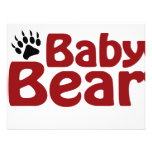Garra de oso del bebé invitacion personalizada