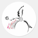 Garras del amor misterioso etiqueta redonda
