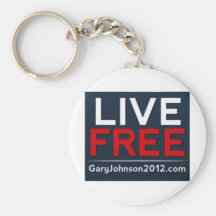 Gary libre viva Johnson para el presidente 2012 Llaveros Personalizados