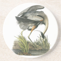 Garza de gran azul, Juan Audubon Posavasos Manualidades