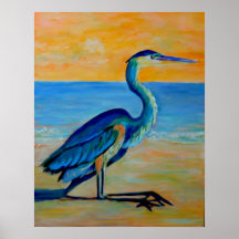 Garza de gran azul - poster