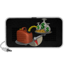 Gas contra el dinero altavoces de viaje