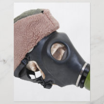 GasMaskMilitaryHat052409 Tarjeta Publicitaria