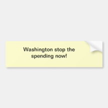 gasto de la parada de Washington Pegatina De Parachoque