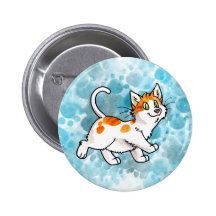 Gatito anaranjado y blanco pins
