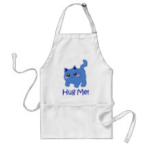 gatito azul huggable delantal