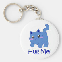 gatito azul huggable llaveros personalizados