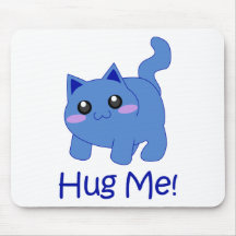 gatito azul huggable tapete de ratones