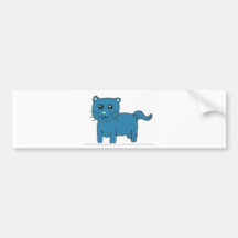 Gatito azul pegatina de parachoque