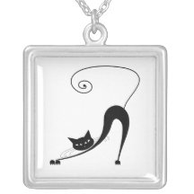Gatito banal negro 2 colgantes