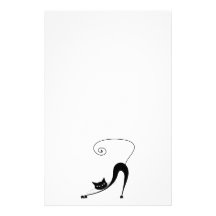 Gatito banal negro 2 papelería de diseño